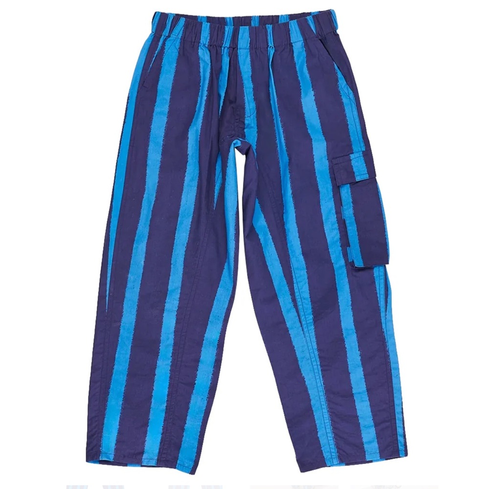 Maison Mangostan Kids Cargo Stripe Blue pants